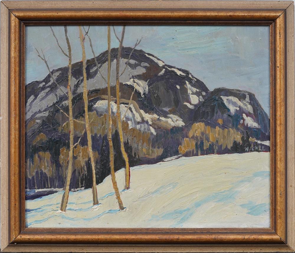 lawrence nickle 1931 2014 vintage canadian impressionist winter snow landscape oil painting · Curated Gallery Auctions · 2025-10-19 Lawrence Nickle comparable auction result: lawrence nickle 1931 2014 vintage canadian impressionist winter snow landscape oil painting