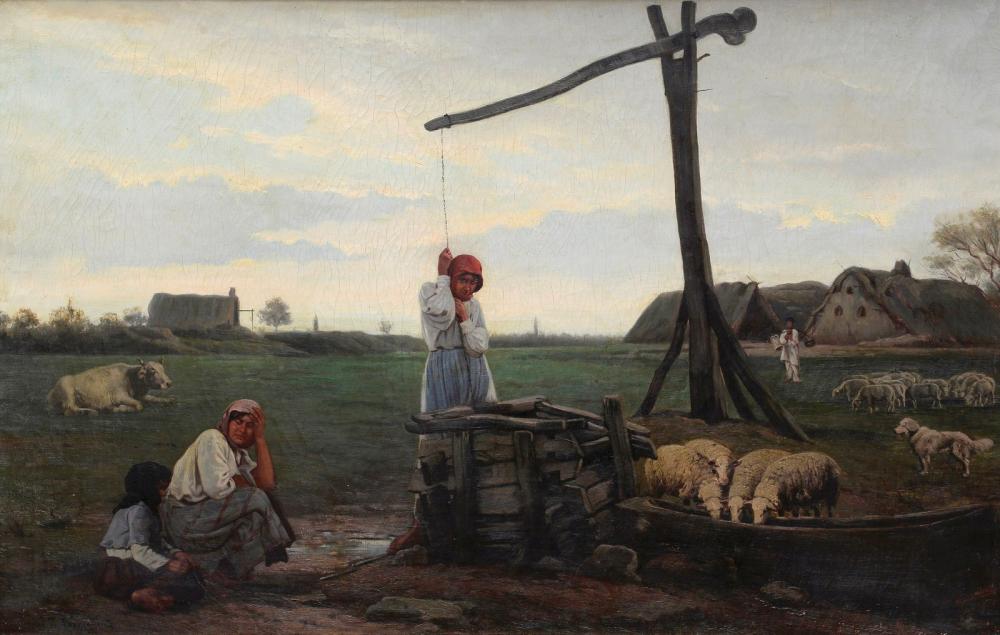 Iosif Evstaf'evic Krackovskij comparable auction result: iosif evstaf evic krackovskij 1854 1914 paysannes au puit