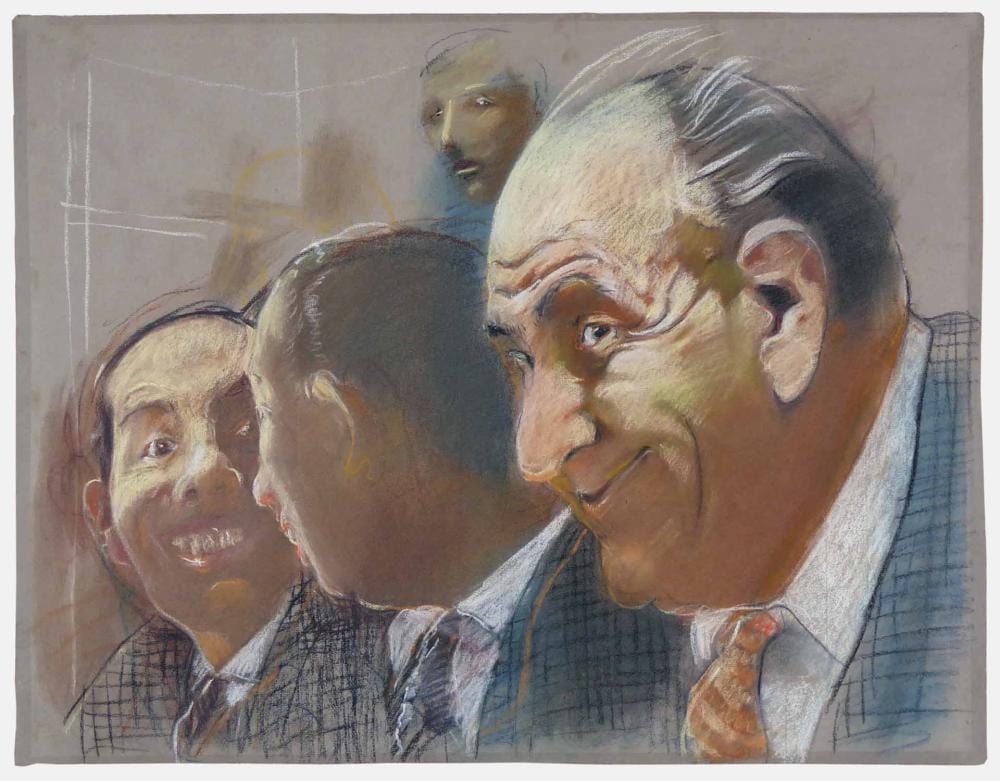 Johannes Grützke comparable auction result: johannes gr tzke beim gespr ch