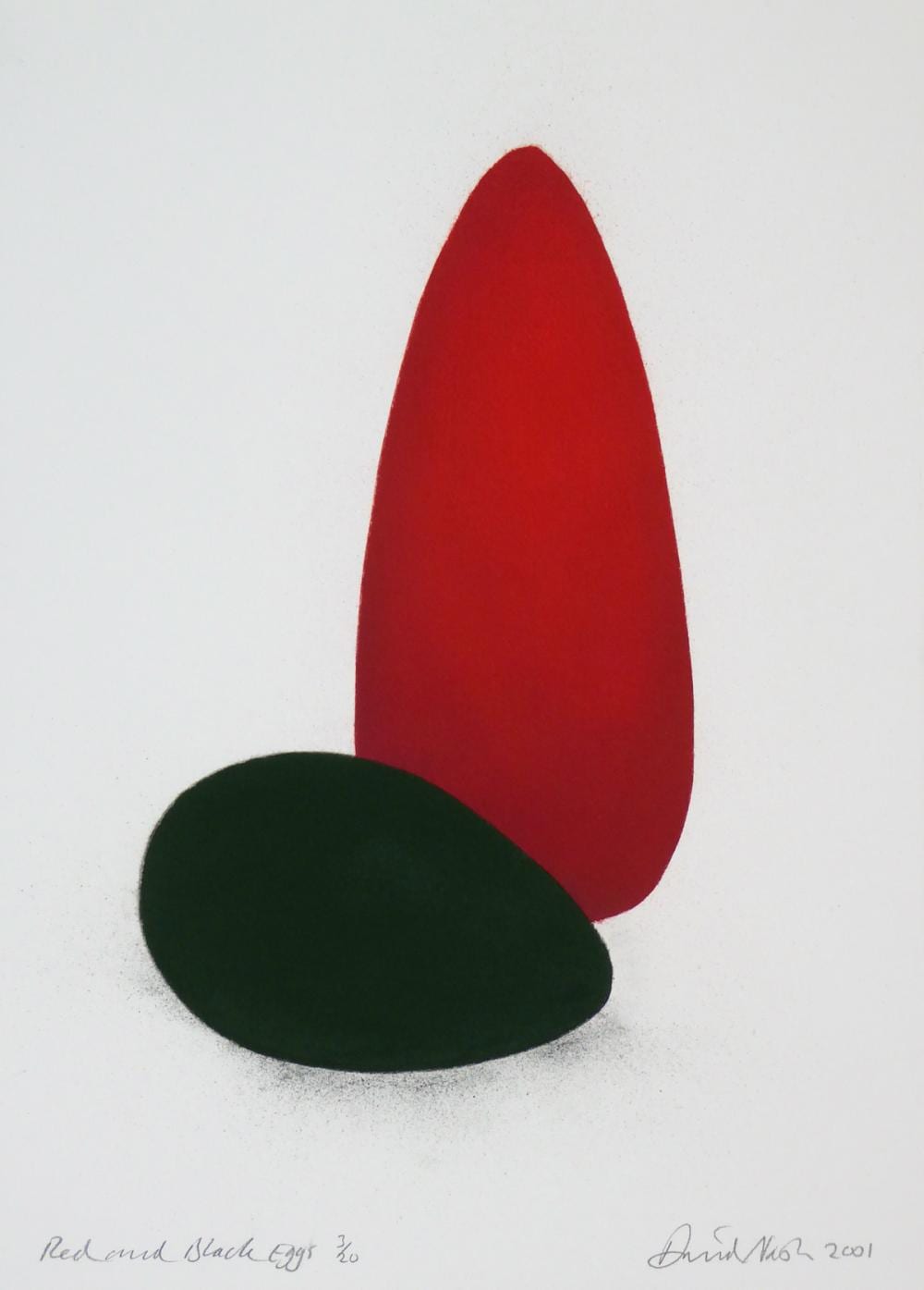 David Nash comparable auction result: david nash red and black eggs