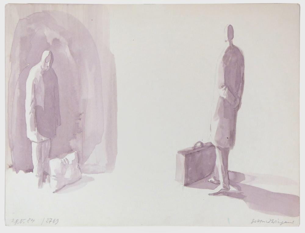 Gottfried Wiegand comparable auction result: gottfried wiegand ohne titel