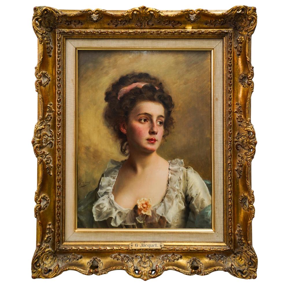 Gustave Jean Jacquet comparable auction result: gustave jean jacquet french 1846 oil on board painting