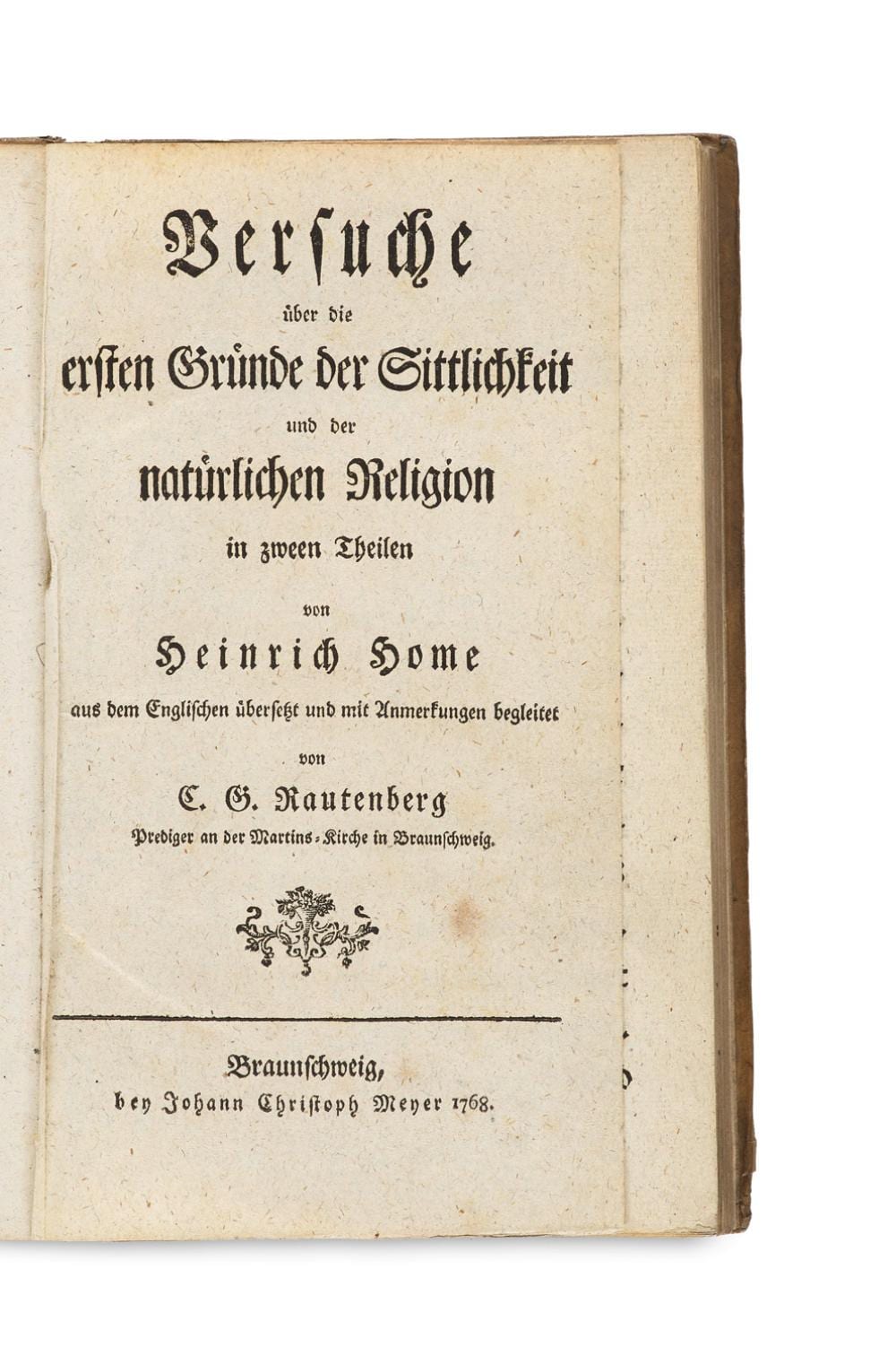 Johannes Mogk comparable auction result: heinrich d i henry home kames home versuche ber die ersten gr nde der s