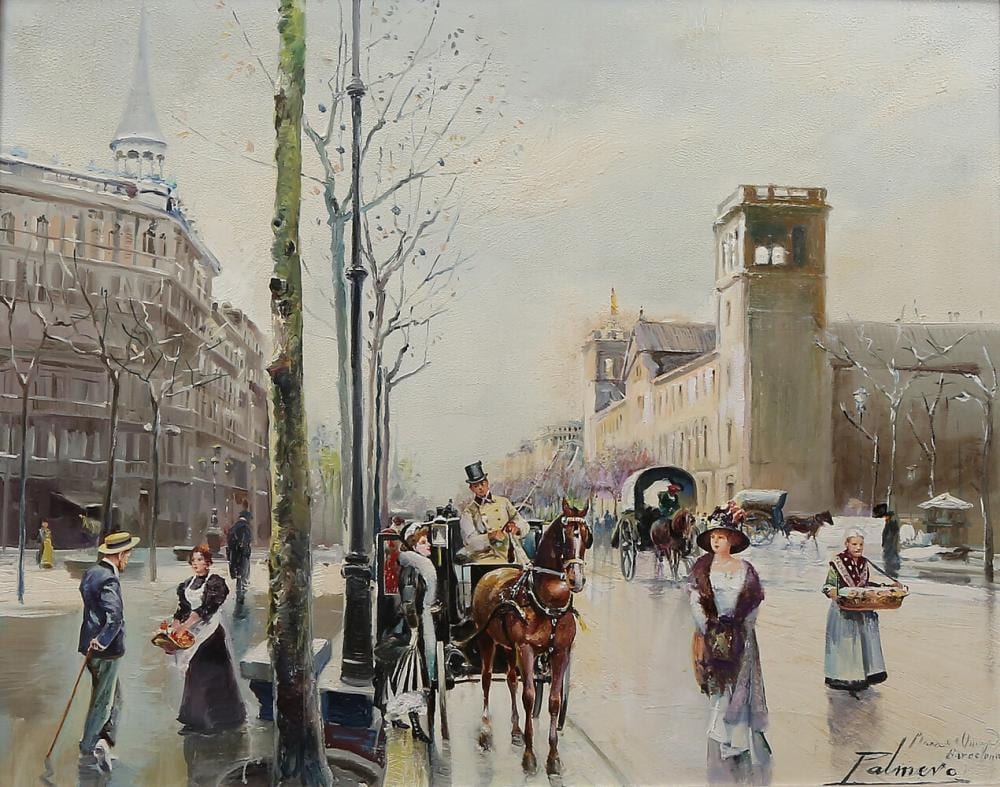 Alfredo Palmero de Gregorio comparable auction result: alfredo palmero known as maestro palmero plaza universidad in barcelona