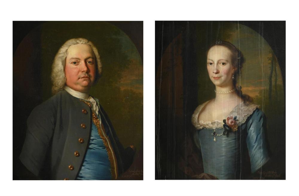 Frans van der Mijn comparable auction result: frans van der mijn portrait of anthony cooke of owston his wife mary eyre