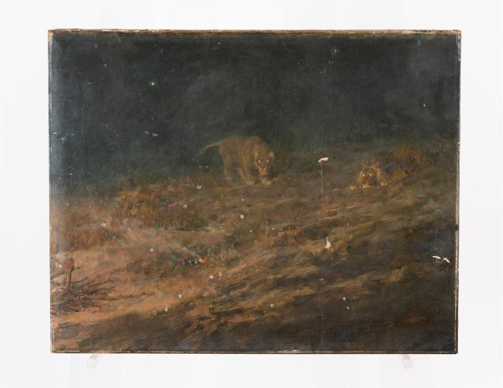 Briton Rivière comparable auction result: briton rivi re british 1840 1920 a fragment of a night outpost of xenophon s greeks on the march