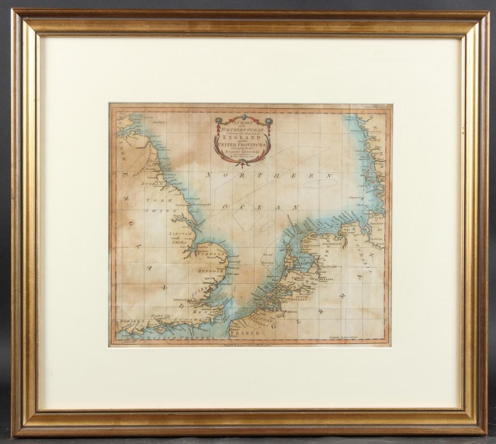 Thomas Kitchin comparable auction result: thomas kitchin 1718 1784 chart of the northern ocean between the coasts of england and the united provinc