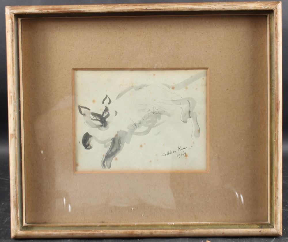 Cathleen Mann comparable auction result: cathleen mann 1896 1959 siamese cat ink and wash signed and dated 1949 16 x 21 5cm