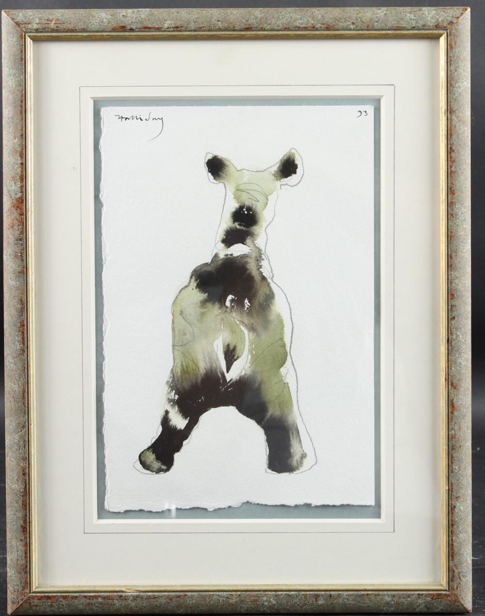 alan halliday b 1952 the dog mixed media signed and dated 93 28 x 19cm · John Nicholson's Fine Art Auctioneers & Valuers · 2025-10-14 Alan Halliday comparable auction result: alan halliday b 1952 the dog mixed media signed and dated 93 28 x 19cm