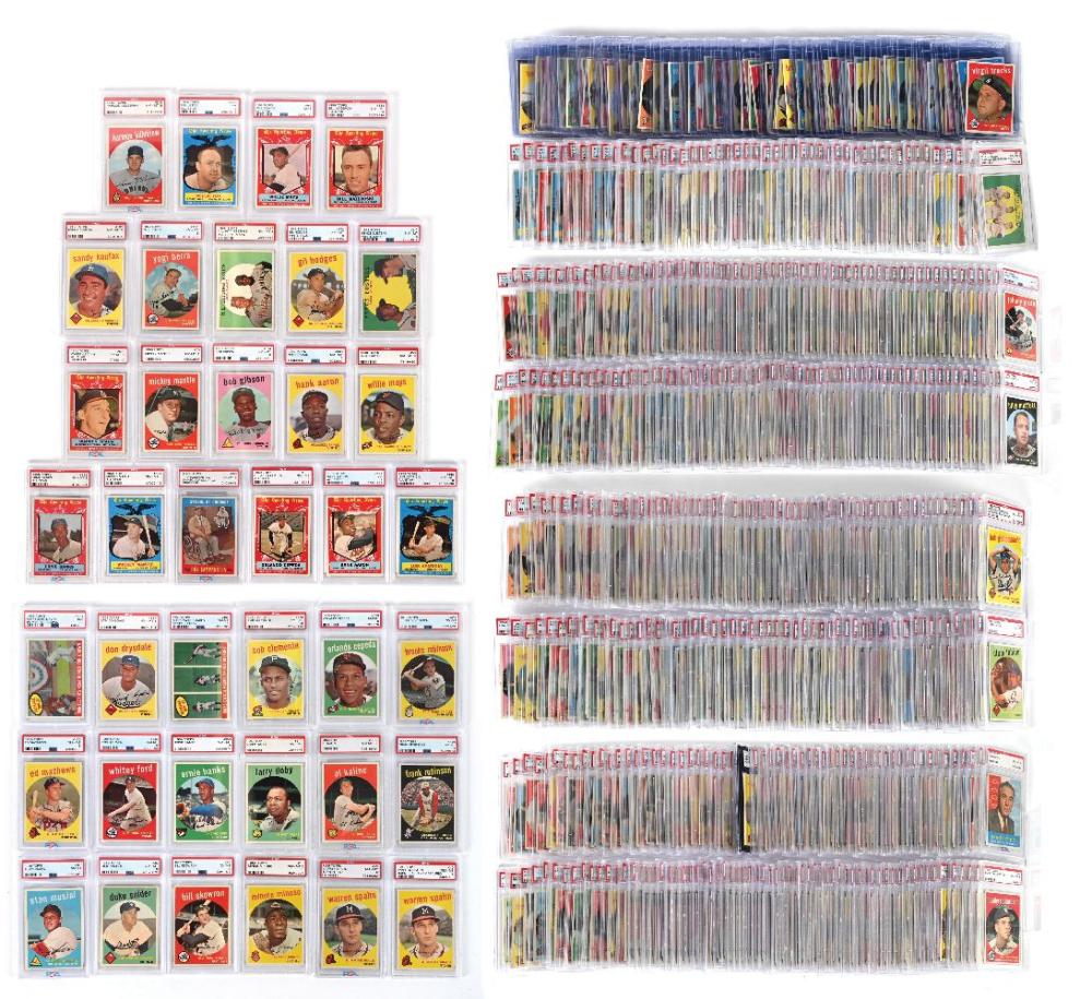 1959 TOPPS BASEBALL CARD SET sold by Morphy Auctions, lot 1245 — auction record photograph