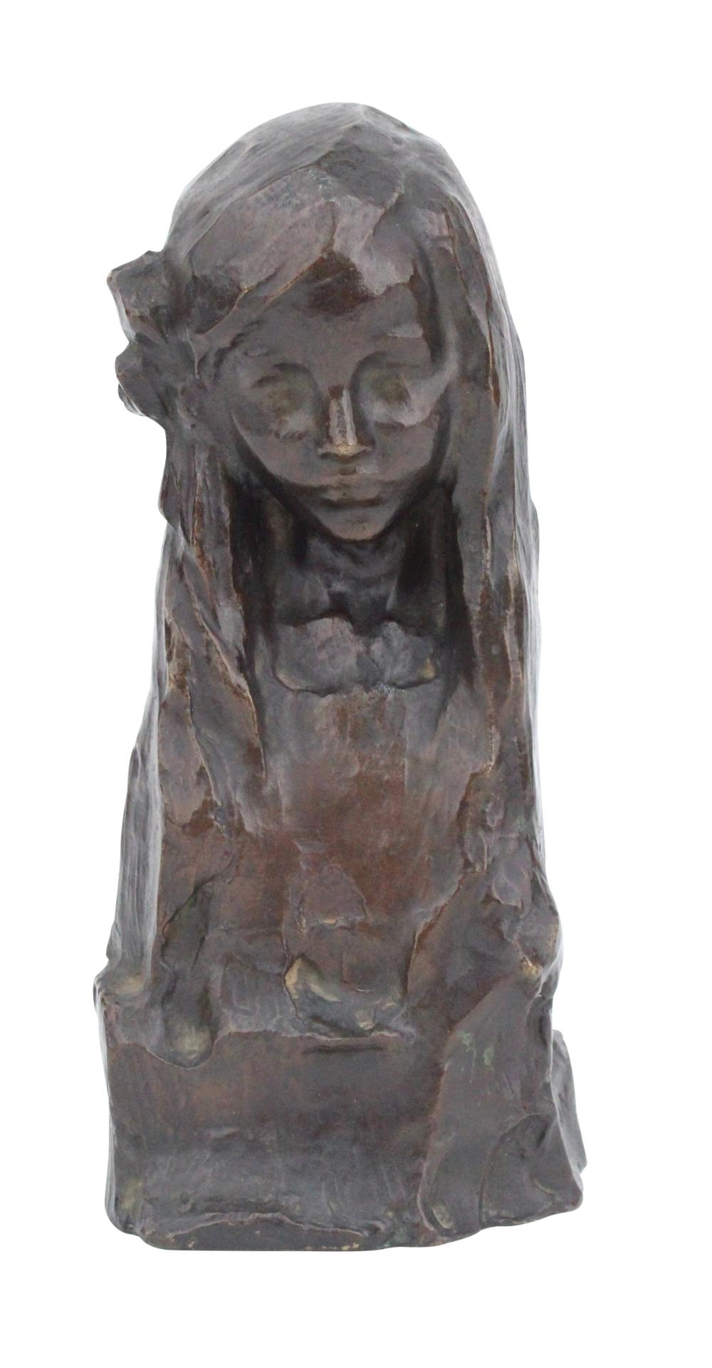 jeanne jozon french 1868 1946 art nouveau bust of a maiden bronze · Nye & Company · 2025-10-22 Jeanne Jozon comparable auction result: jeanne jozon french 1868 1946 art nouveau bust of a maiden bronze
