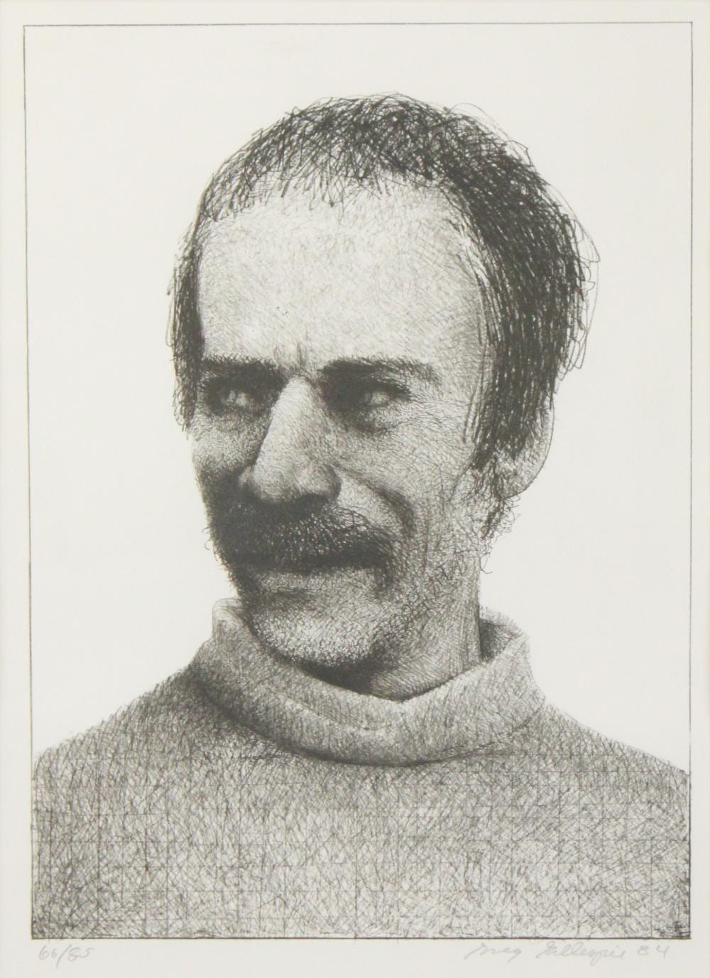 Gregory Joseph Gillespie comparable auction result: gregory joseph gillespie 1936 2000 self portrait lithograph