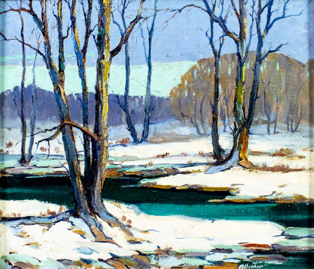 albert alfredson il in 1907 1977 oil painting · Broward Auction Gallery LLC · 2026-01-04 Albert Alfredson comparable auction result: albert alfredson il in 1907 1977 oil painting
