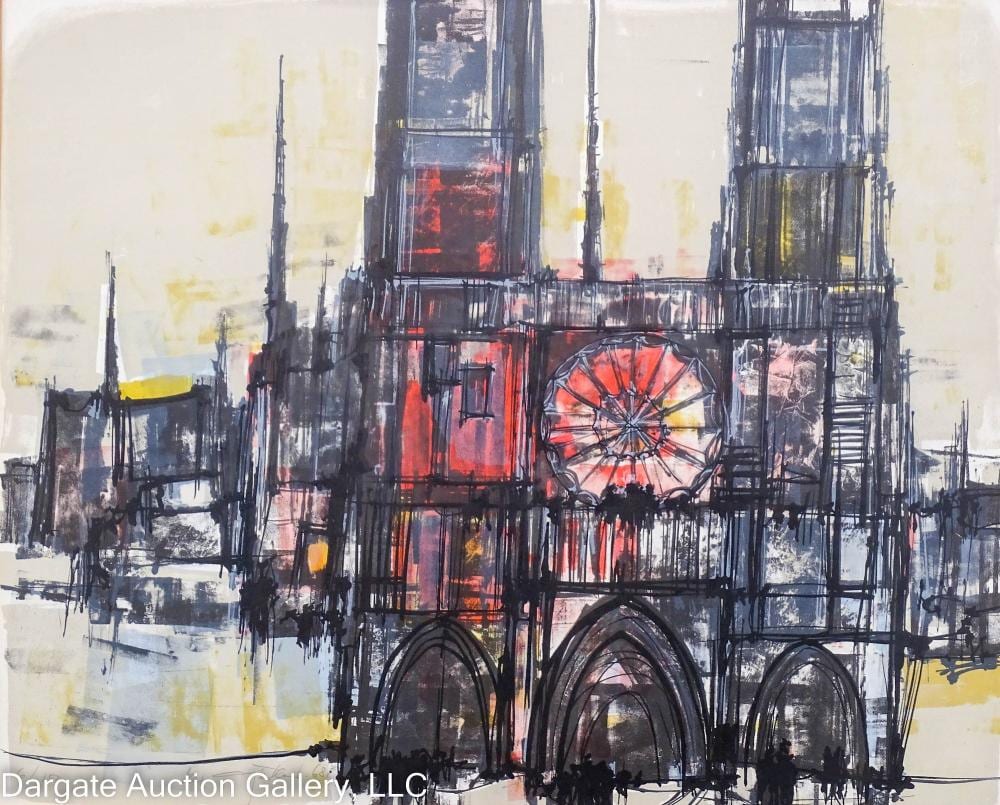 Max Gunther comparable auction result: max gunther 1968 abstract lithograph notre dame
