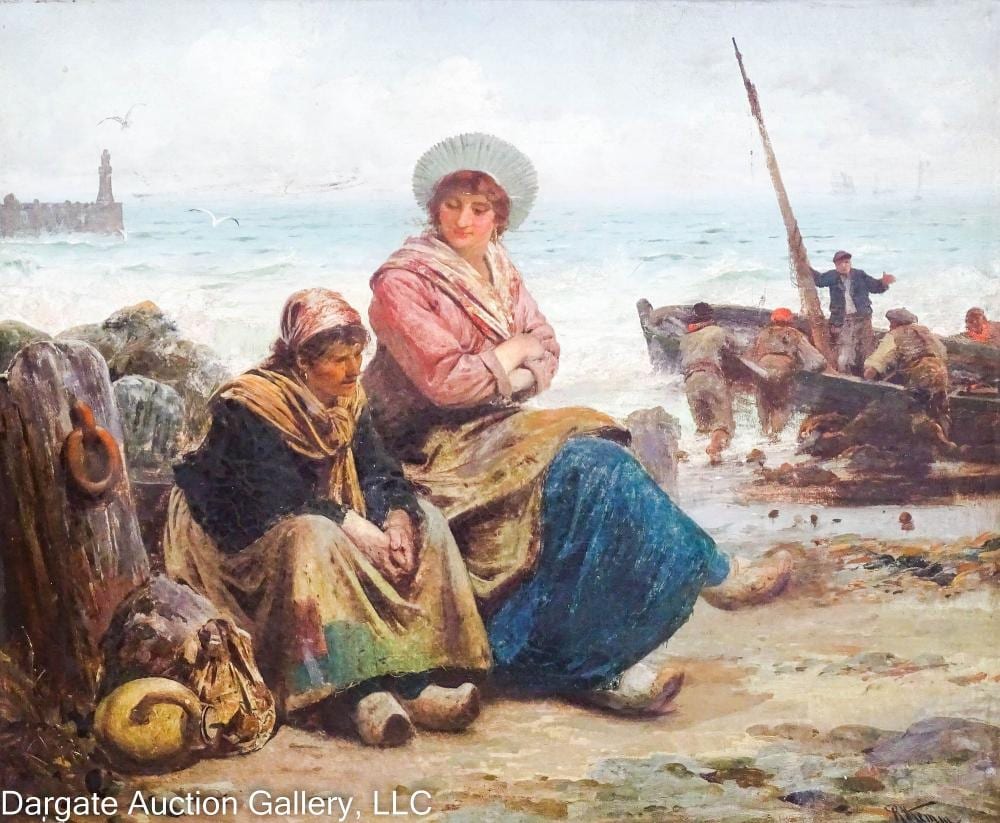 robert kemm oil on canvas sea shore scene · Dargate Auction Galleries · 2025-10-19 Robert Kemm comparable auction result: robert kemm oil on canvas sea shore scene