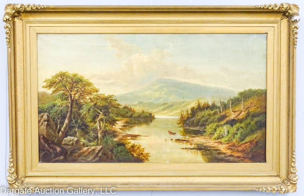 Samuel P Dyke comparable auction result: samuel p dyke o c river landscape