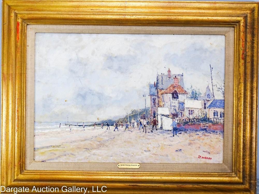 Jean Pierre Dubord comparable auction result: jean pierre dubord oil on canvas beach town scene