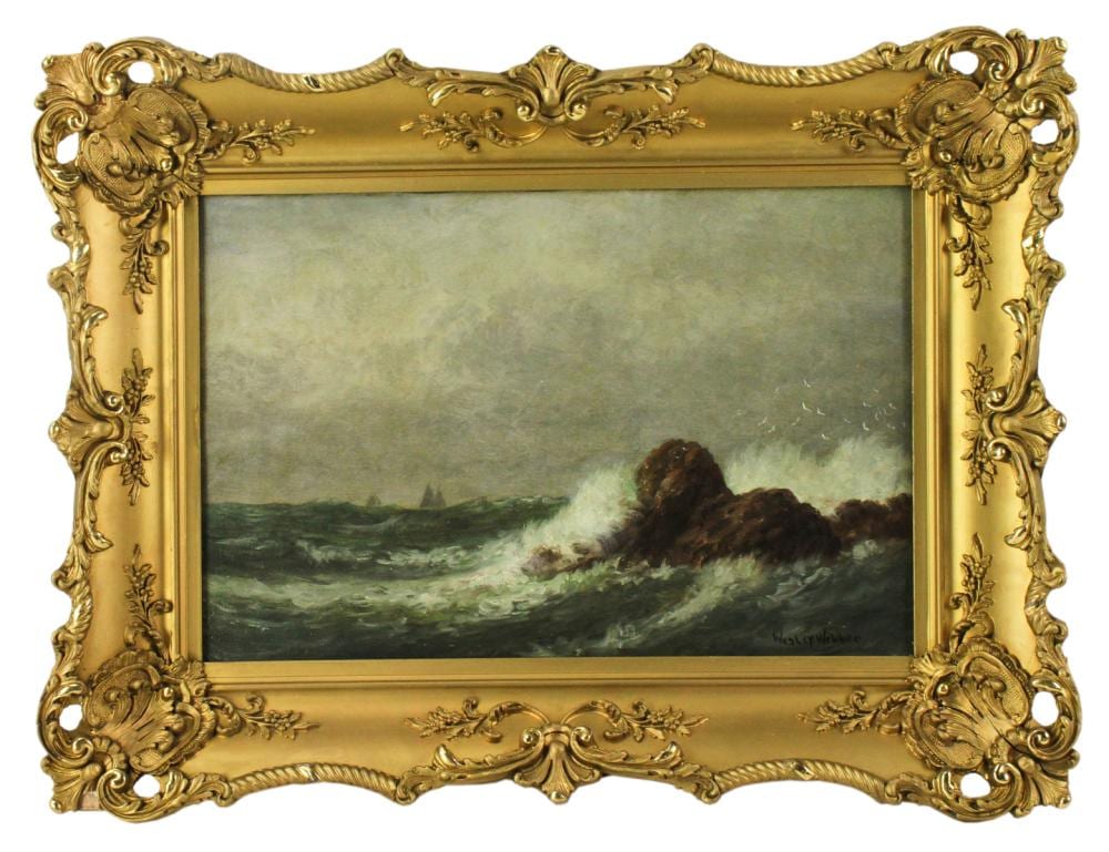 Wesley Webber comparable auction result: wesley webber seascape with boats oil on canvas
