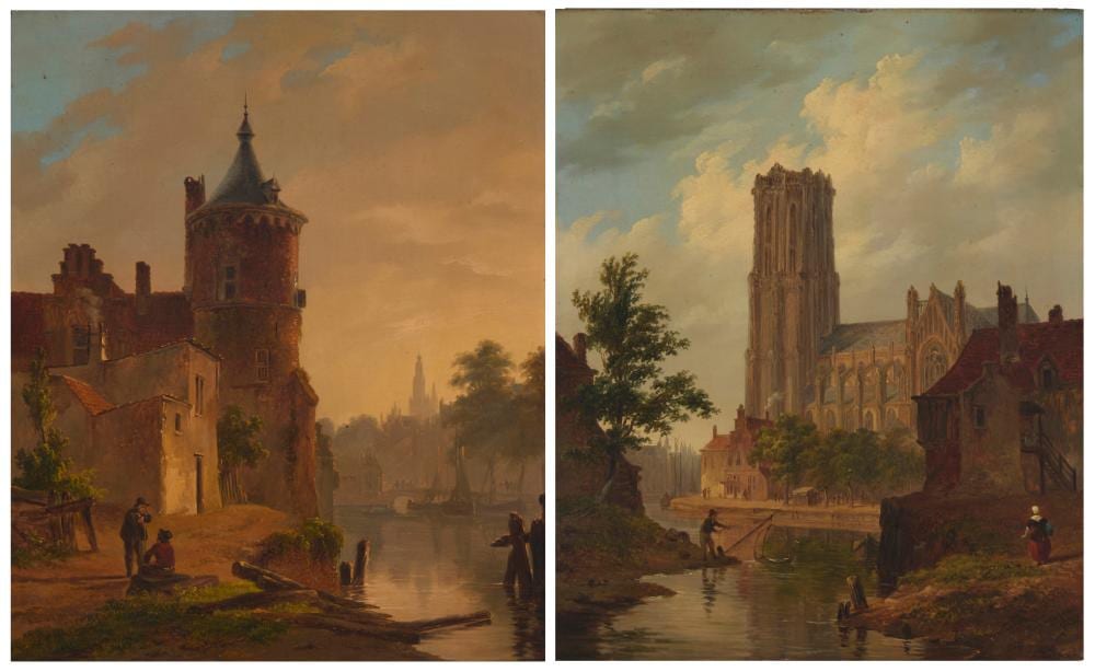 Bartholomeus Johannes van Hove comparable auction result: bartholomeus johannes van hove 1790 1880 two dutch architectural views 1832