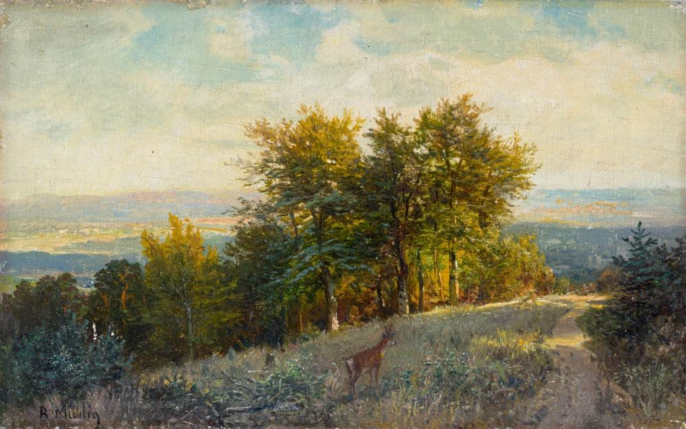 Bernhard Mühlig comparable auction result: bernhard m hlig blick in das elbtal 3th quarter 19th cent