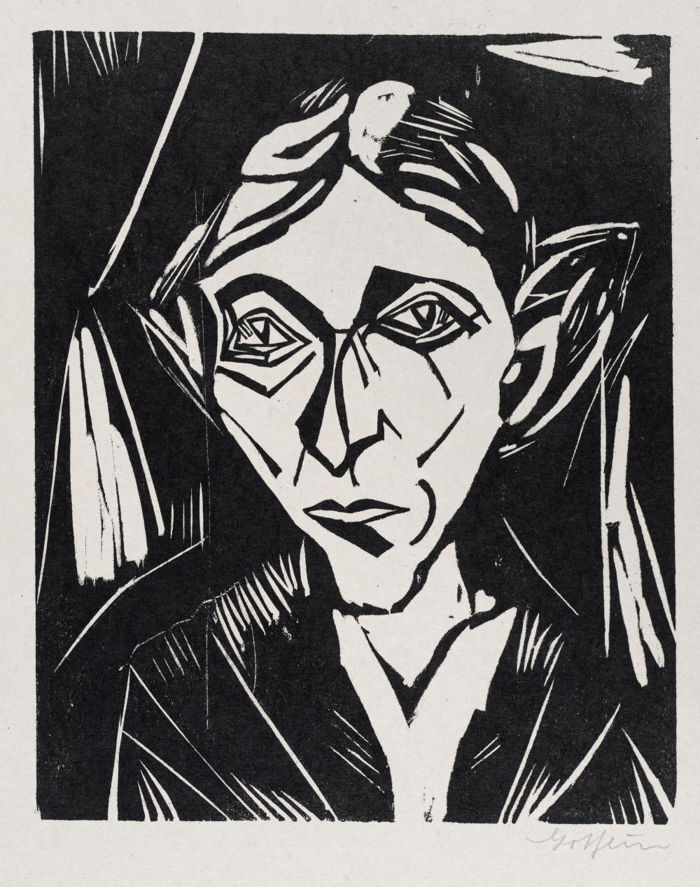 Werner Gothein comparable auction result: werner gothein frauenkopf 1919