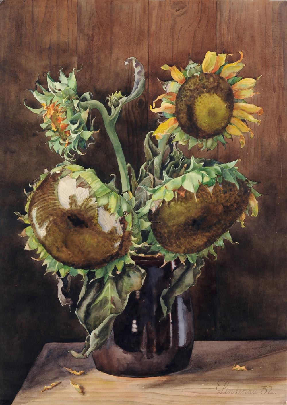 erich lindenau sonnenblumen 1932 · Schmidt Kunstauktionen Dresden OHG · 2025-11-08 Erich Lindenau comparable auction result: erich lindenau sonnenblumen 1932