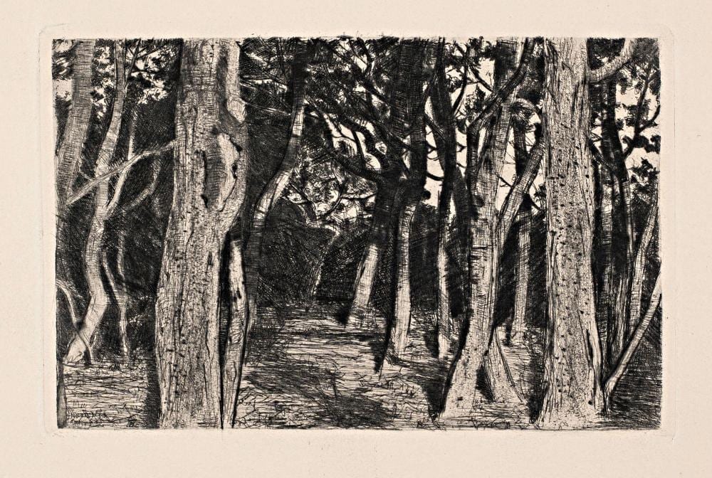 Walter Leistikow comparable auction result: walter leistikow baumgruppe waldsee das haus 1896 1900