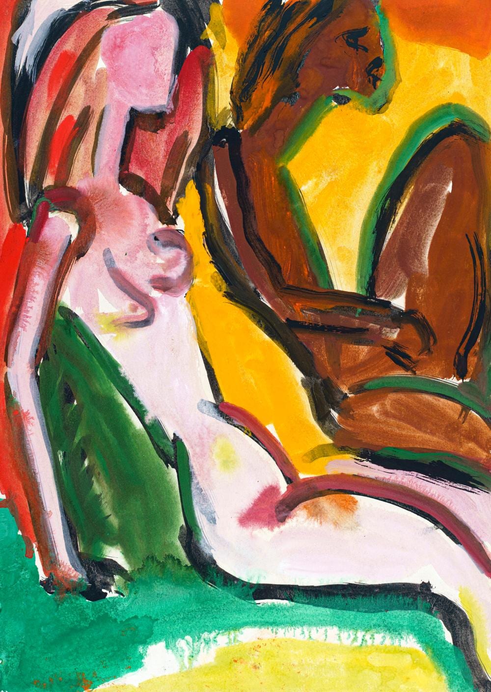 Fritz (1915) Keller comparable auction result: fritz keller paar am strand 1970 s