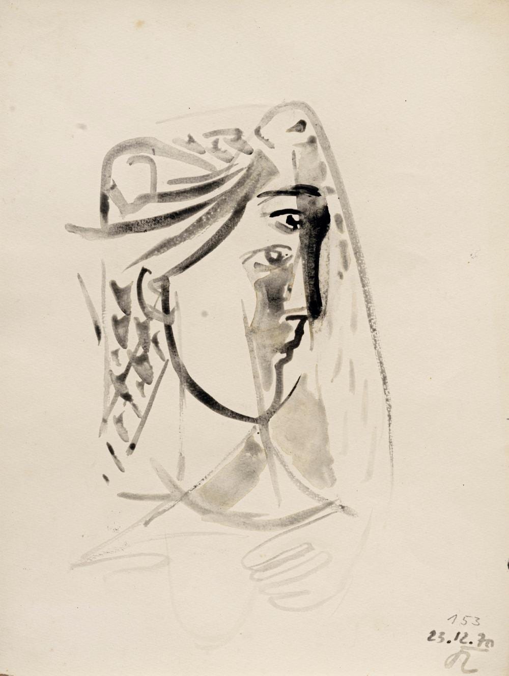 hans kinder m dchenkopf mit tuch nach rechts 1970 · Schmidt Kunstauktionen Dresden OHG · 2025-11-08 Hans Kinder comparable auction result: hans kinder m dchenkopf mit tuch nach rechts 1970