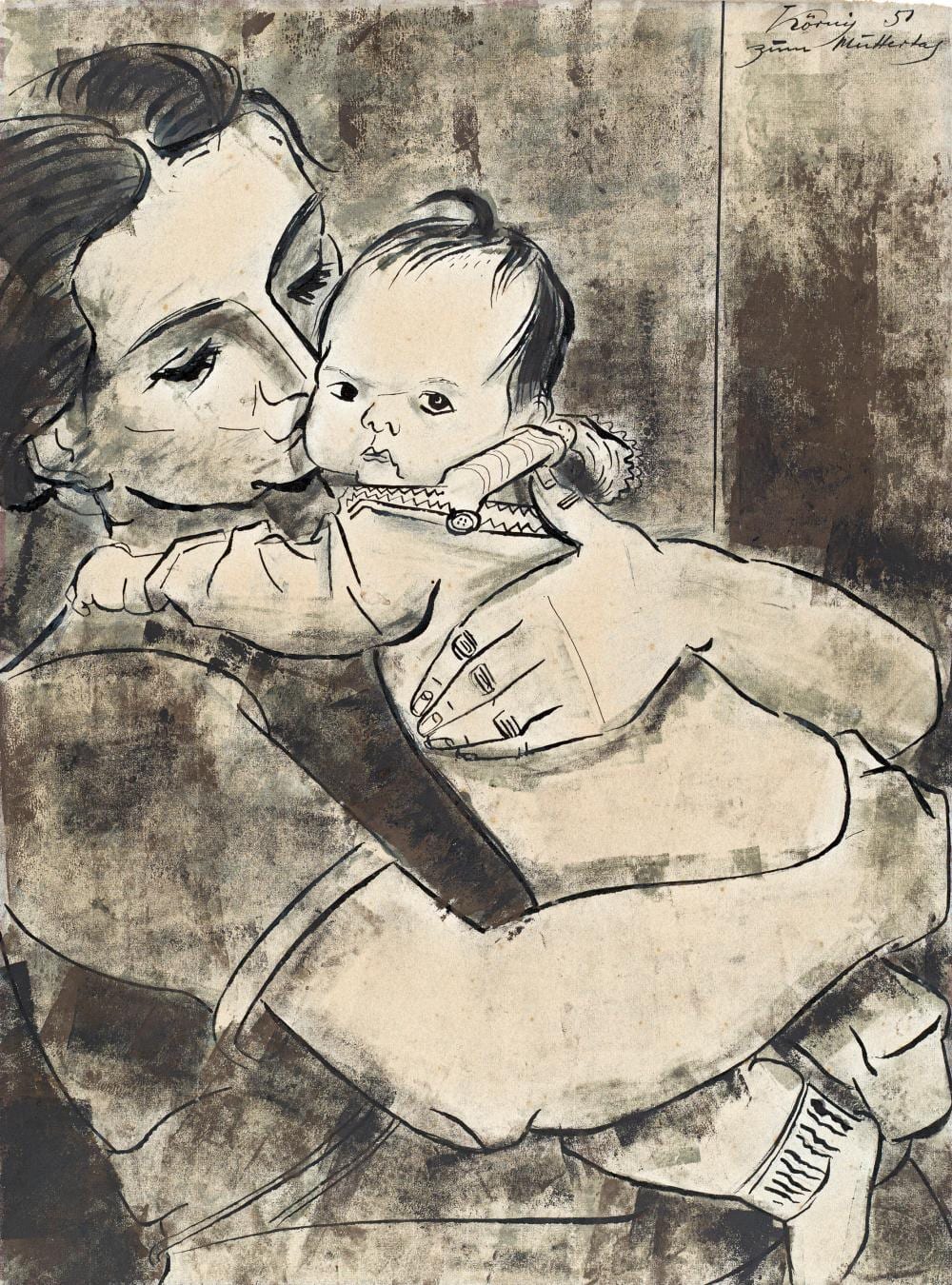 hans k rnig mutter und kind 1951 · Schmidt Kunstauktionen Dresden OHG · 2025-11-08 Hans Körnig comparable auction result: hans k rnig mutter und kind 1951