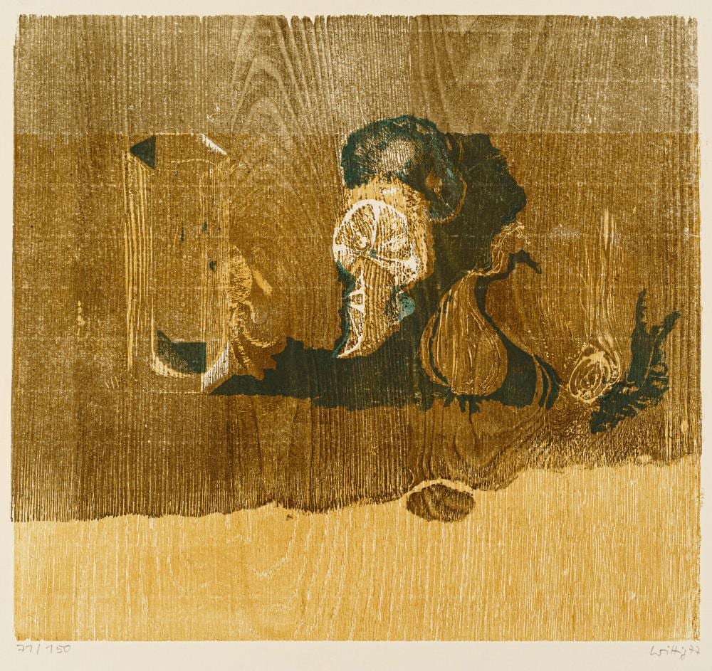 Werner Wittig comparable auction result: werner wittig glas und zitrone d mmerung dunkle fr chte ii abendstunde 1977 1985
