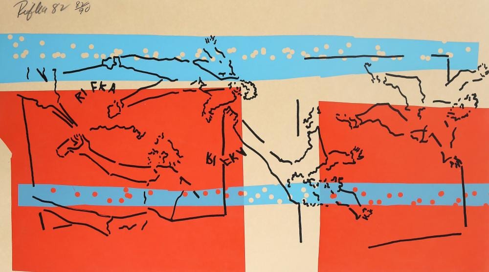 Judy Rifka comparable auction result: judy rifka off the wall screenprint