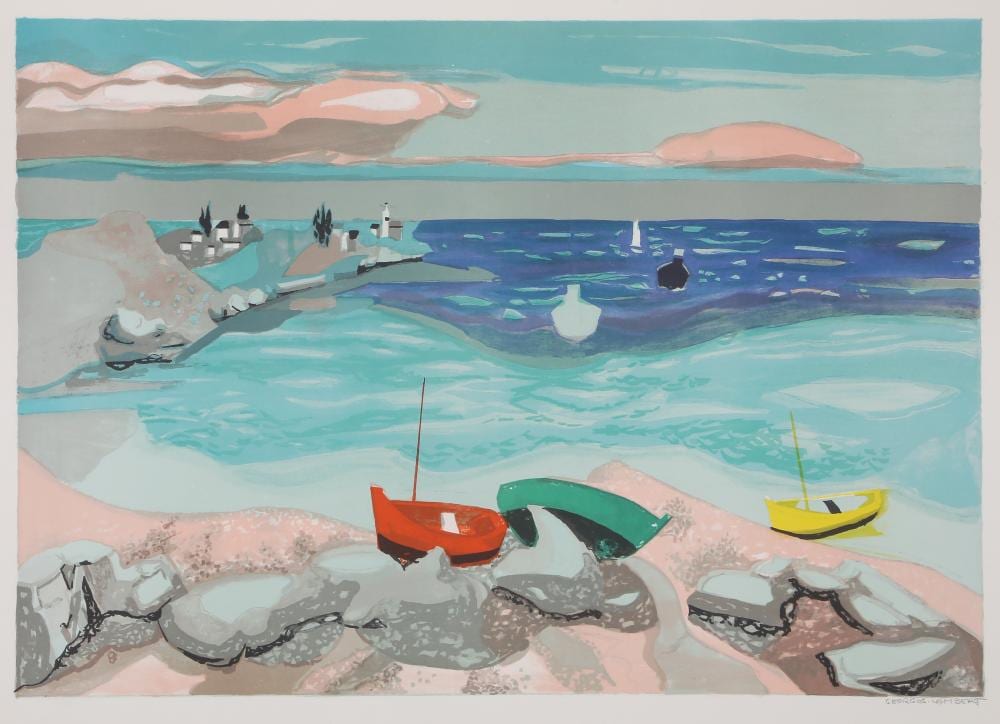 Georges Lambert comparable auction result: georges lambert seaside lithograph
