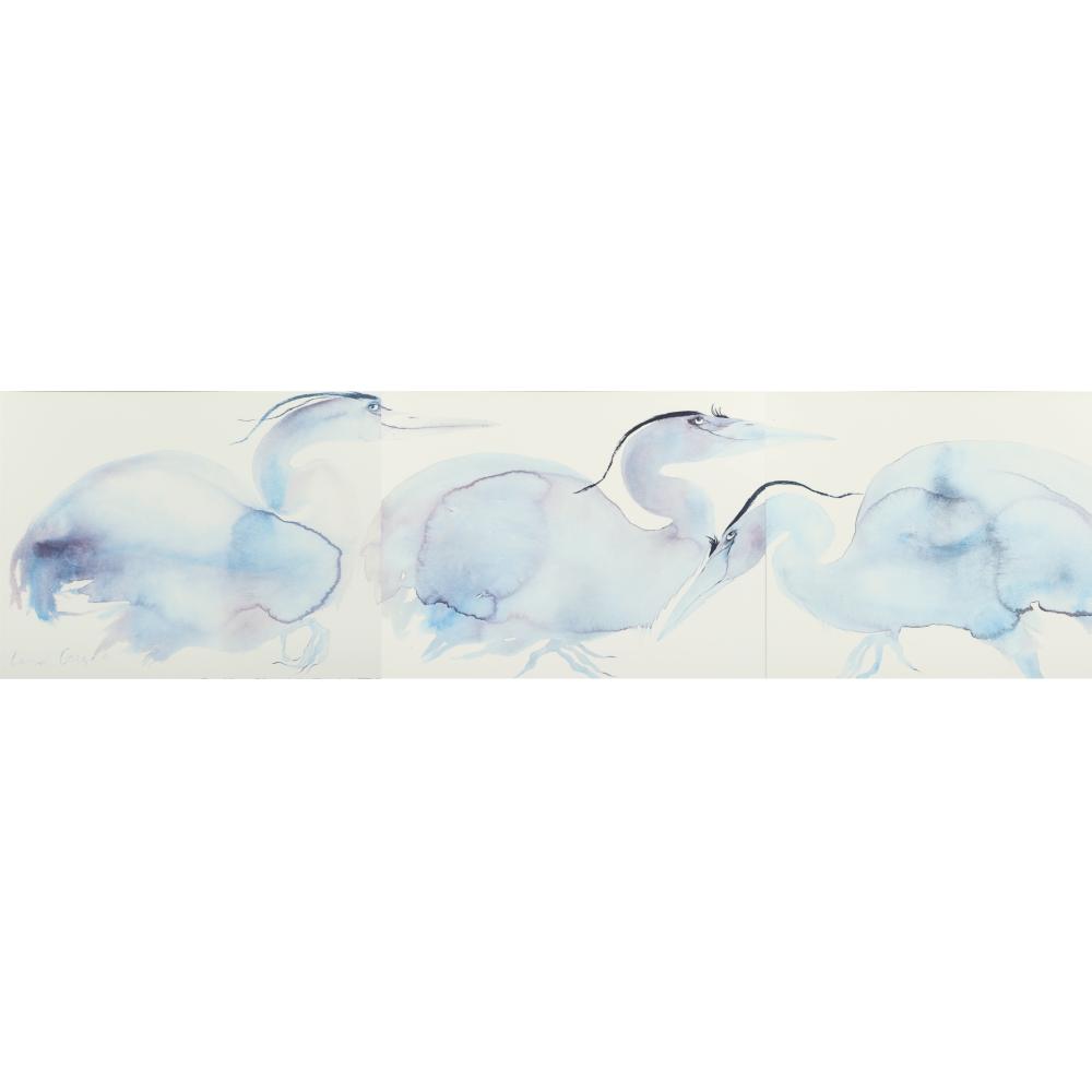 Carol Grigg comparable auction result: carol grigg american b 1942 heron dance triptych print 1984 21 1 2 h x 26 1 4 w frame each
