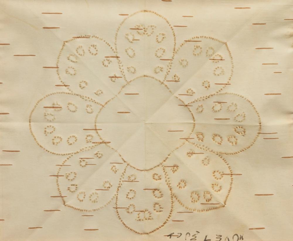 Angelique Merasty comparable auction result: angelique merasty flower with eight petals