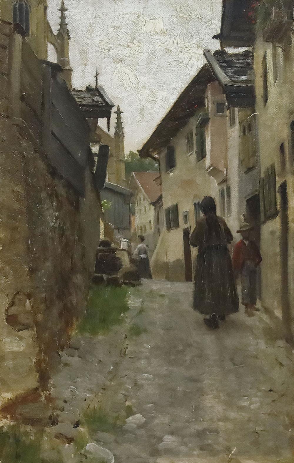 Friedrich Kallmorgen comparable auction result: friedrich kallmorgen stra enszene in italien