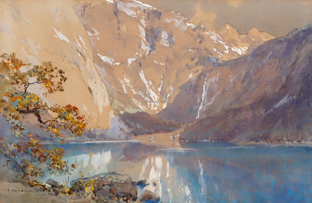 Edward Harrison Compton comparable auction result: edward harrison compton der obersee mit der fischunkelalm