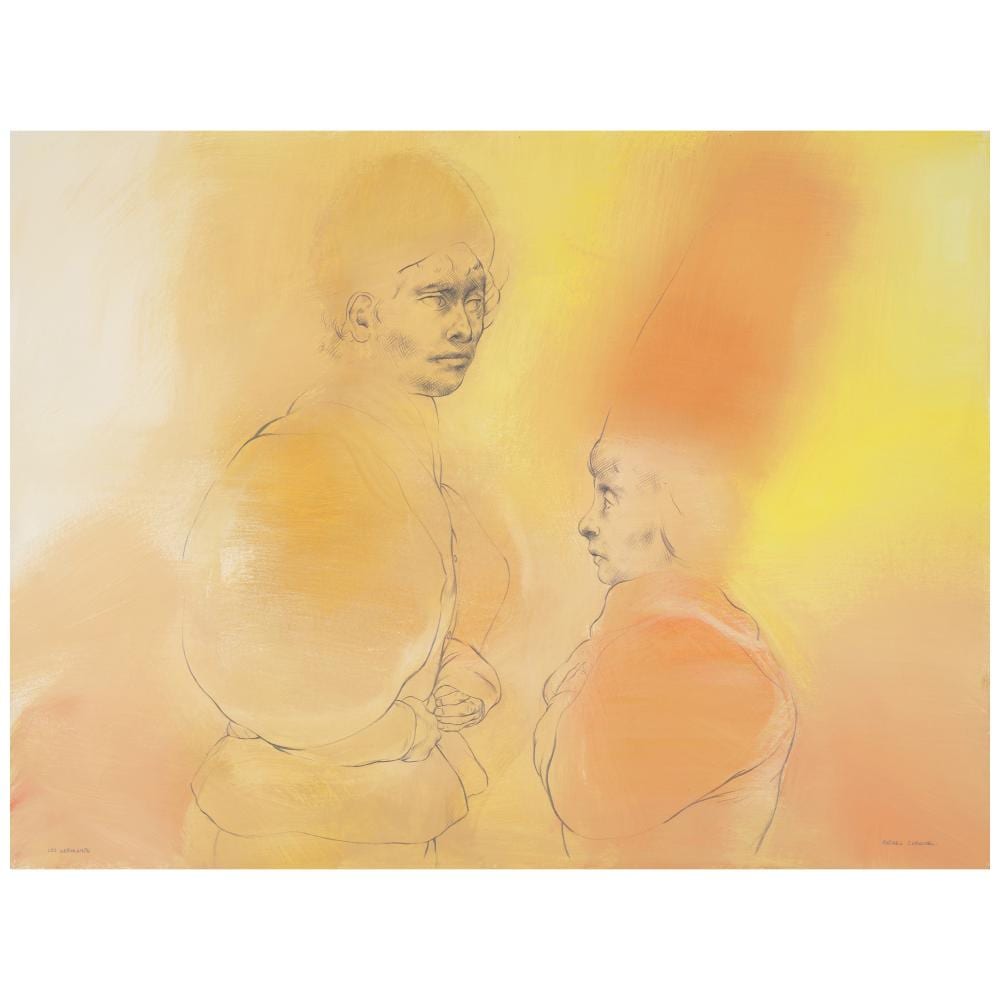 Rafael Coronel comparable auction result: rafael coronel 1932 2019 los hermanosacrylic and pencil on illustration board signed rafael coronel lower right and titled lower left30 x 40in 76 2 x 101 6cm