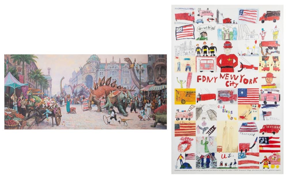 James Gurney comparable auction result: james gurney b 1958 american fdny memorial poster two