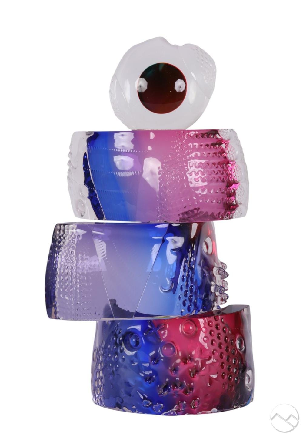 leon applebaum b 1945 totem art glass sculpture · Hill Auction Gallery · 2025-10-29 Leon Applebaum comparable auction result: leon applebaum b 1945 totem art glass sculpture