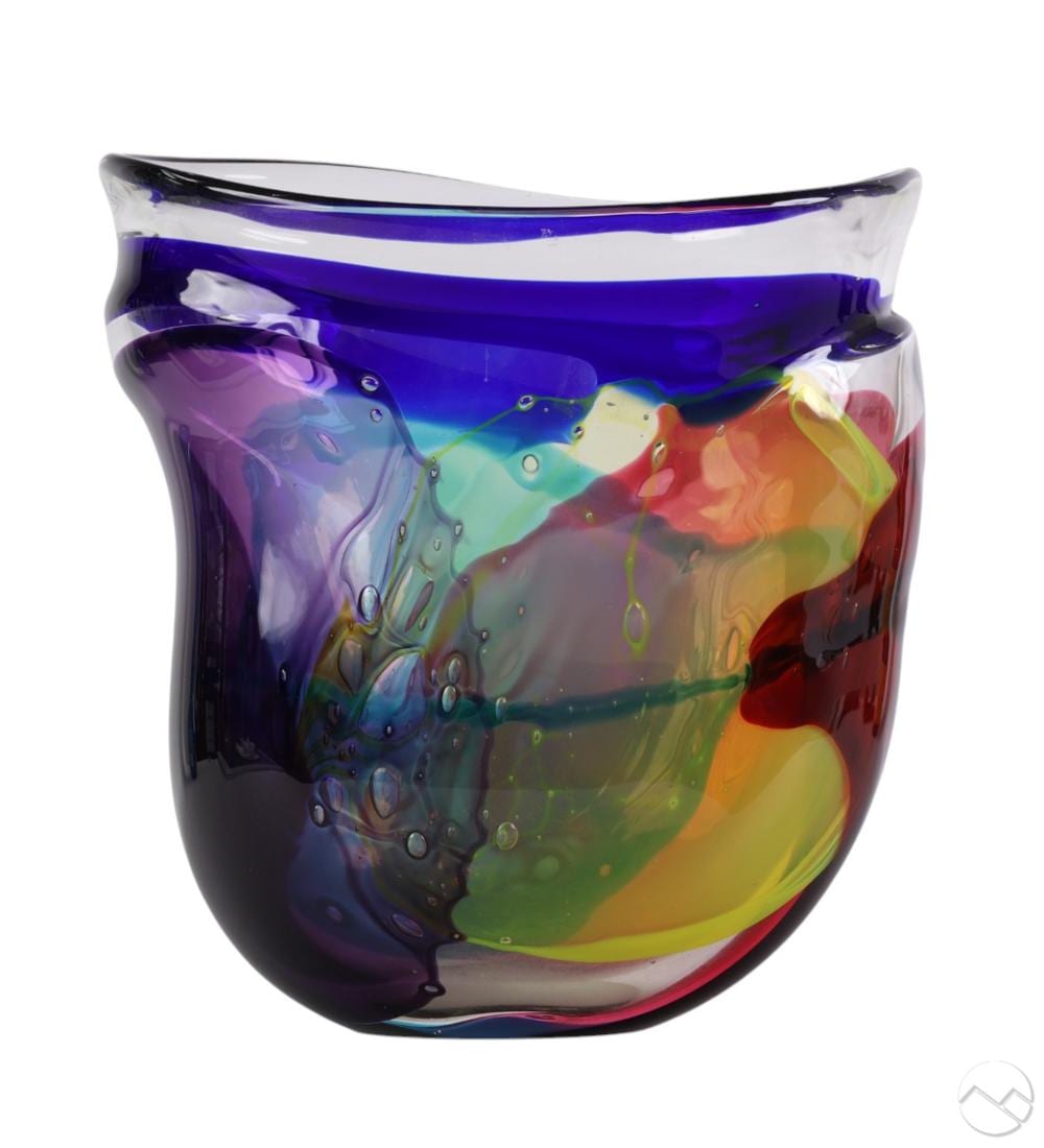 leon applebaum b 1945 studio art glass 13 vase · Hill Auction Gallery · 2025-10-29 Leon Applebaum comparable auction result: leon applebaum b 1945 studio art glass 13 vase