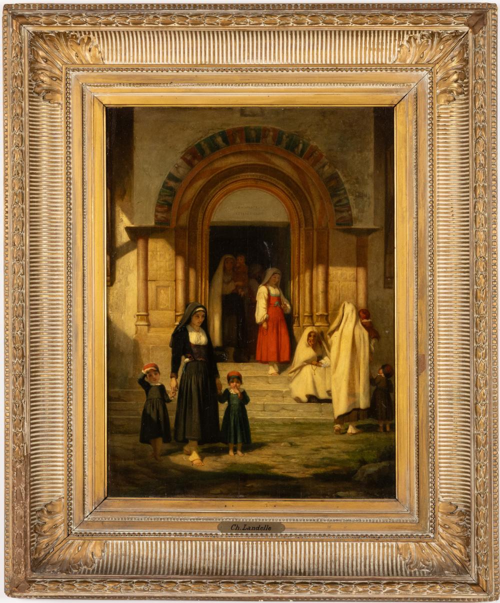 Charles Landelle comparable auction result: charles landelle french 1821 1908 the church door