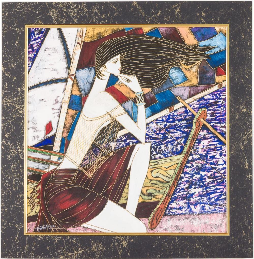 Shaoguang Ding comparable auction result: shao kuang ting portrait of a woman gouache