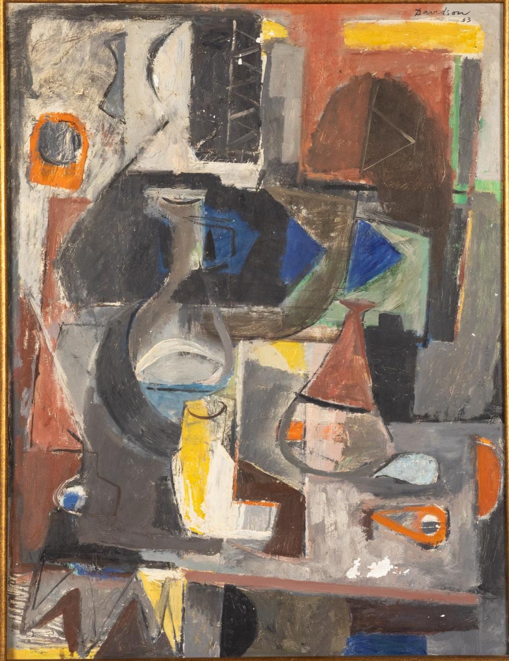 Morris Davidson comparable auction result: morris davidson ny 1898 1979 abstract still life