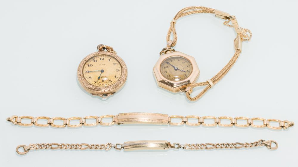 Two Vintage Watches & Two Watch Bands sold by Everard Auctions and Appraisals, lot 1263 — auction record photograph