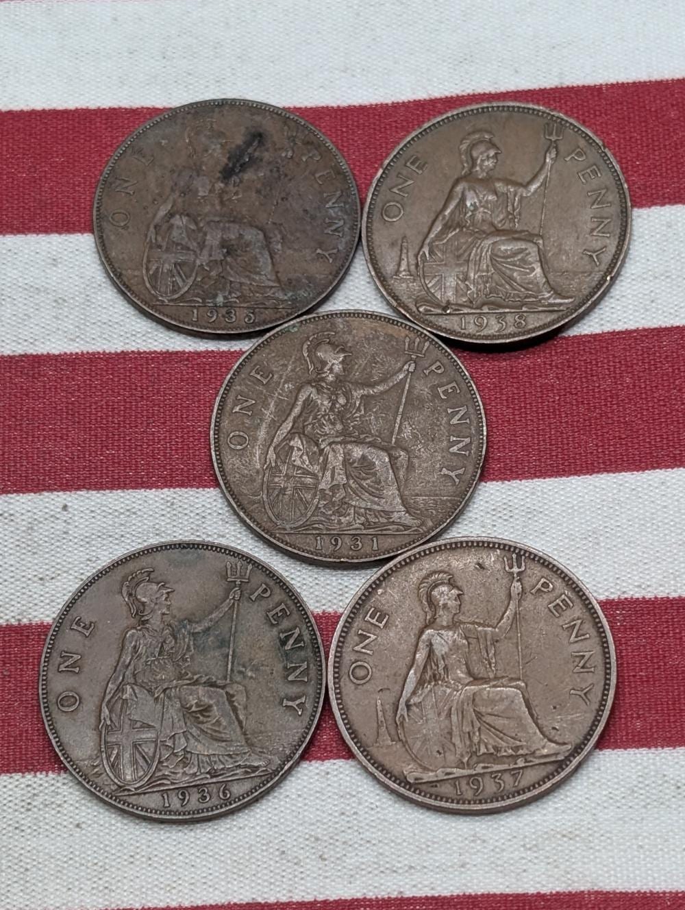 Robert Alan Gough comparable auction result: 1931 1935 1936 1937 1938 great britain large pennies