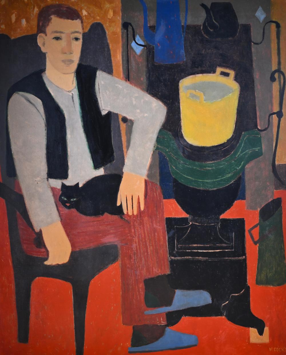 Marcel Cockx comparable auction result: marcel cockx 1930 2007 oil on canvas at the stove 1961 signed