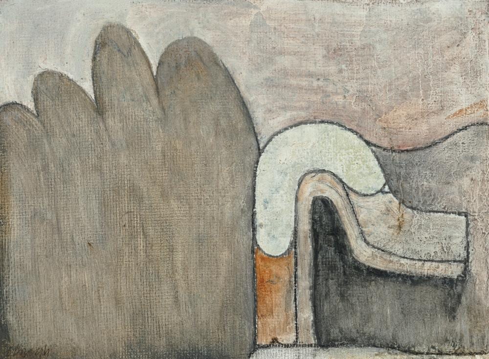 prunella clough 1919 1999 impasse study oil on board7 x 9 in 17 7 · Christie's · 2025-10-23 Prunella Clough comparable auction result: prunella clough 1919 1999 impasse study oil on board7 x 9 in 17 7