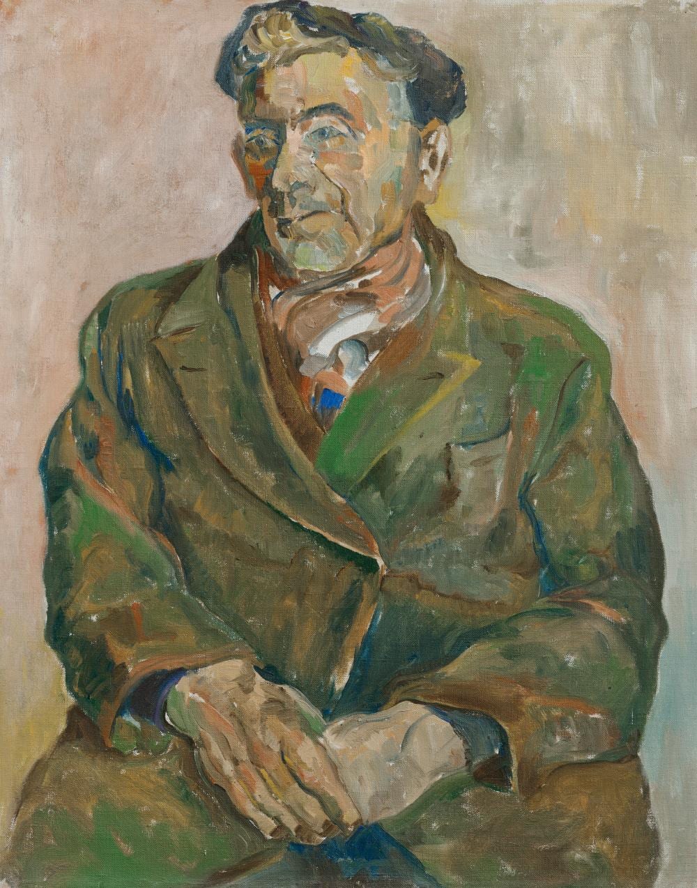 Peter Lanyon comparable auction result: peter lanyon 1918 1964 portrait of jimmy limpots oil on canvas laid on