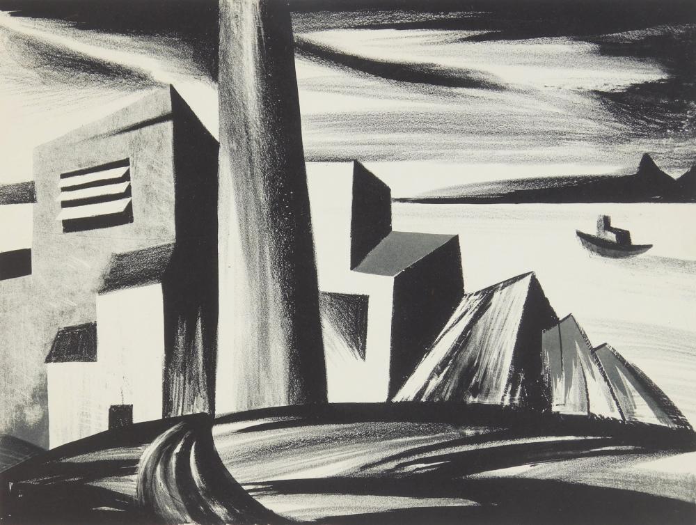 Abe Ajay comparable auction result: abe ajay american 1919 1998 lithograph